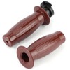 2pcs 7/8in Retro Rubber Throttle Handlebar Non-Slip Handle Grip Universal