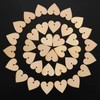 ToBeIT Heart Wooden Discs 5 cm 100 Pieces with 10