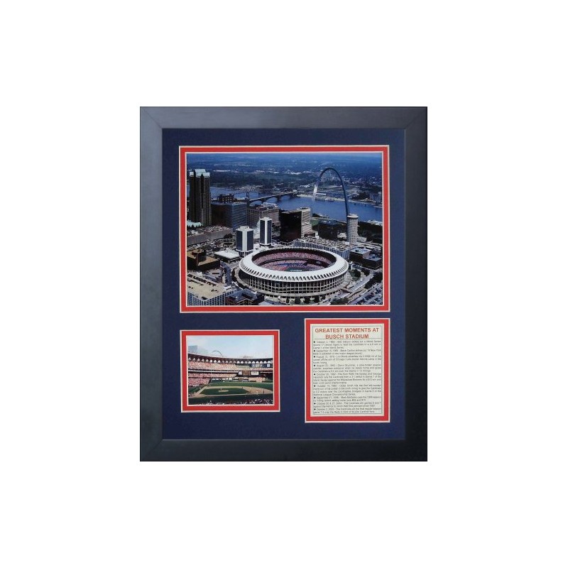 Legends Never Die Busch Stadium Old Aerial Framed Photo Collage,