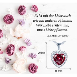 MŚ 1997 MENNICA ŚWIDNICKA Women's Aesthetic Necklace 6 Colours Heart of the Ocean Silver 925 Austrian Zircons Unique Gifts for Women with Attractive Design, Sterling Silver, Cubic Zirconia