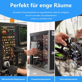 5-teiliges Offset-Schraubendreher-Set, Winkelschlüssel Set Torx, Z Schraubendreher mit Kreuz und Schlitzkopf, Kreuzschlitzschraubendreher, Kopf-Schraubendreher-Set, Torx Schlüsselsatz (5)