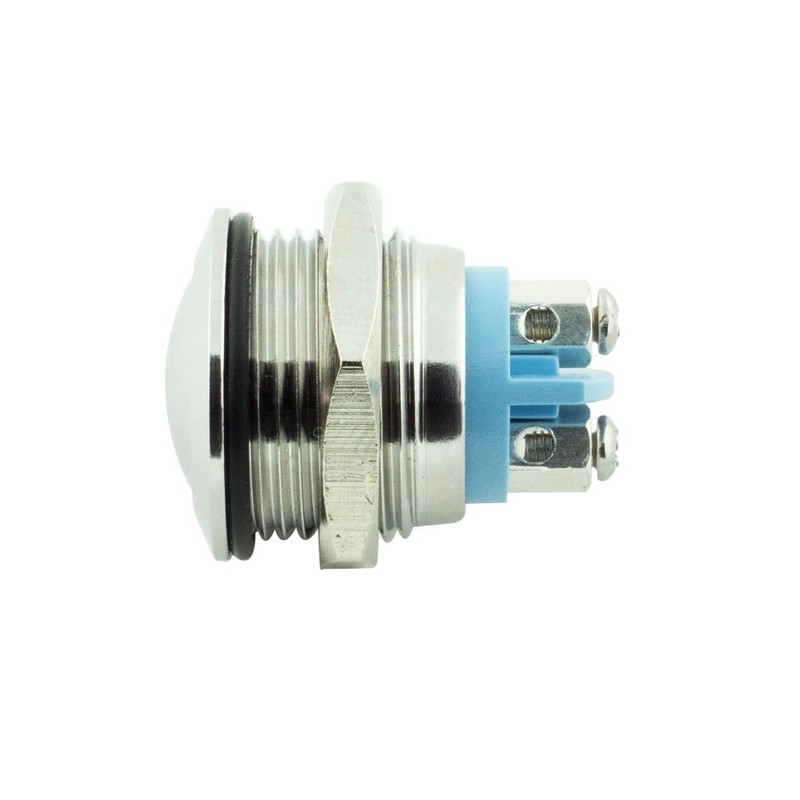 Alpinetech 16mm Anti-Vandal Momentary Stainless Steel Metal Push Button Switch