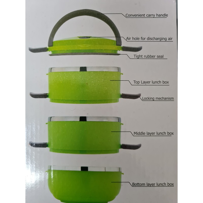Copper Top - 3-Layer Stainless Steel Stackable Insulated Lunch Box