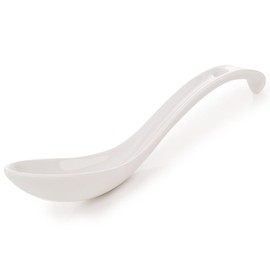Japanese White Ceramic Ramen & Soup Spoon