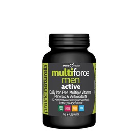 Prairie Naturals Multi-Force Men - Daily iron free multiple Vitamins, Minerals & antioxidants - 60 count