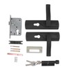 FTVOGUE Bedroom Door Lock Set Thickened Handle Black Door Handle