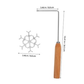 ULTECHNOVO 1 Set Snowflake Design Oil Frying Mold Creative Hollow Pancake Tool with Long Handle for Easy Handling for Making Shrimp Cakes and Radish Fritters Your Kitchen