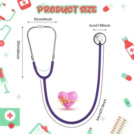 Kids Stethoscope, Real Working Nursing Stethoscope for Kids, Doctor Game Toy for Girls Boys Doctor Nurse Cosplay Costume Accessories