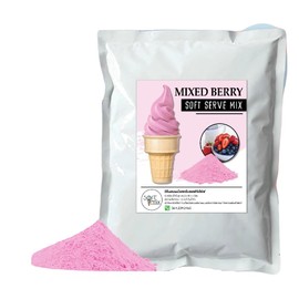 Soft Serve Ice Cream Powder – 1kg Pack, Makes 3.5kg of Ice Cream – Smooth, Creamy & Easy to Make (Mixed Berry)
