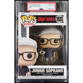 Television: The Sopranos™ Junior Soprano™ Collectible Vinyl Figure #1523, Fully Encapsulated Bundle with Compatible Funko™ Pop!™ PSA Hard Protector Case, PSA Graded 10 GEM Mint