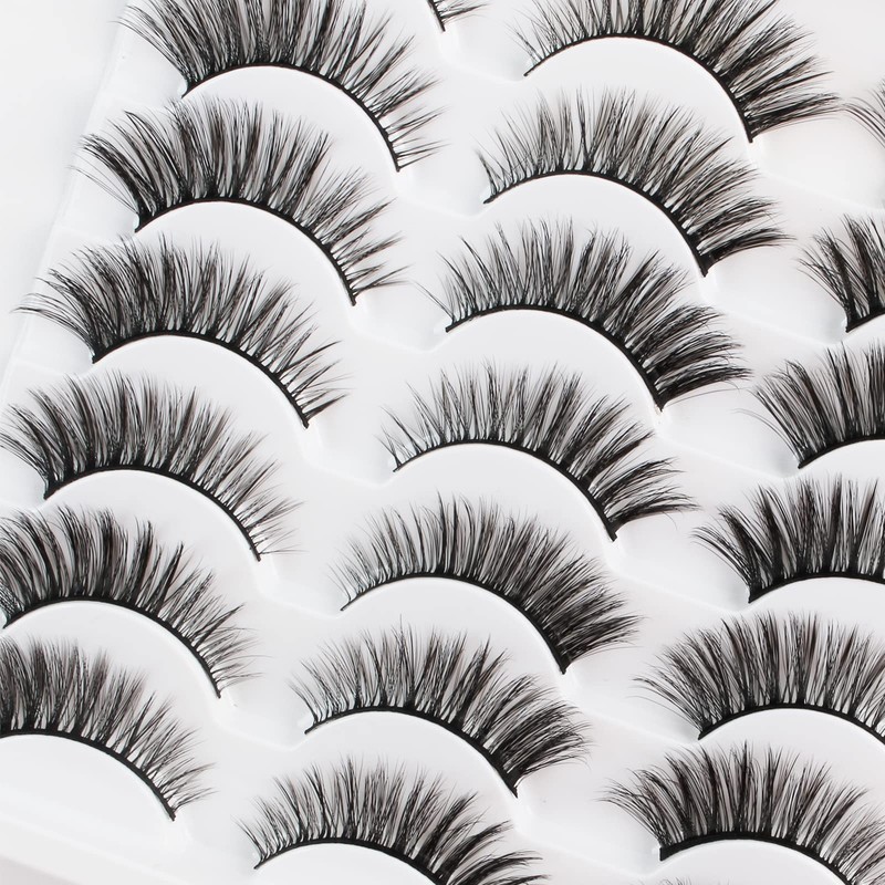 Glowingwin Cat Eye Lashes Eyelashes Dramatic Eyelashes Long Fluffy False