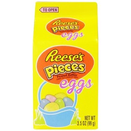 Reese's Pieces Easter Peanut Butter Pastel Eggs, 3.5-Ounce Cartons (Pack of 15)