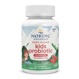 Nordic Naturals Zero Sugar Kids Probiotic Gummies - Strawberry Watermelon Flavor - 30 Gummies - Supports Digestive Wellness & Immune Health - Non-GMO - Third Party Tested - Vegan - 30 Servings