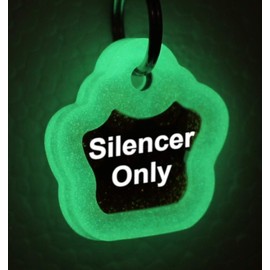 io tags Pet ID Tags Silencer for Dog and Cat Glitter Paw Print Tag (Silencer Only)