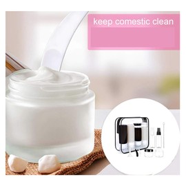 KUNLONGSKY 15 Pack Travel Bottles Set for Toiletries Squeezable Shampoo Bottles Black White