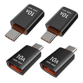 DHTtechky USB C to USB Adapter 4PCS,Type C Male to USB 3.2 Female Converter,Type-c/OTG Adapter for Data,Charging and Connecting Type C and USB A Ports-Portable Alumin