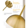 AUTELO 2 Pack Brushed Gold Pendant Lights, 8 Inch Glass