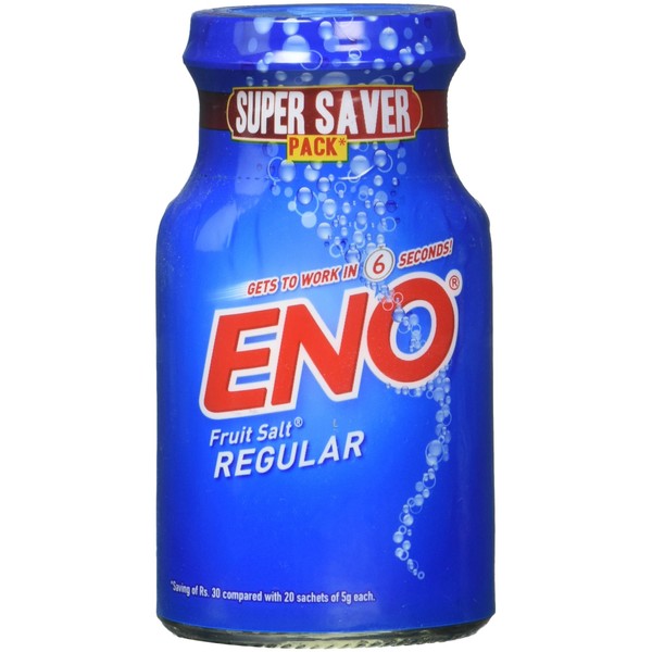 ENO Fruit Salt Sparkling Antacid Original 100g (Regular, 3 Pack)