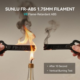SUNLU FR-ABS 3D Filament 1.75mm 1KG, UL94 V0 Fireproof ABS Filament, Tough & Durable, Reusable Spool, for Electronics, Auto Parts & Tools, Warp-Free Printing, 1KG Spool(2.2lbs), Natural White