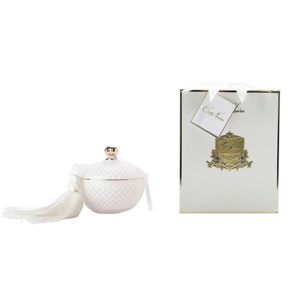 Cote Noire-Round Art Deco Candle Jasmine Flower Tea 300g