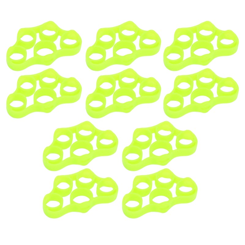 10Pcs Finger Exerciser 6.6LB Green Soft Flexible Silicone Portable Skin