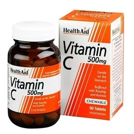 Health Aid Vitamin C 500mg with Rosehip and Aserola 90 Chewable Tablets