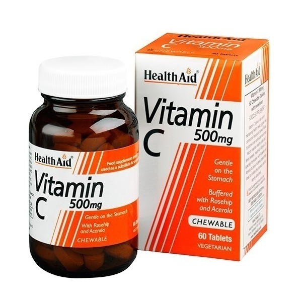 Health Aid Vitamin C 500mg with Rosehip and Aserola 90
