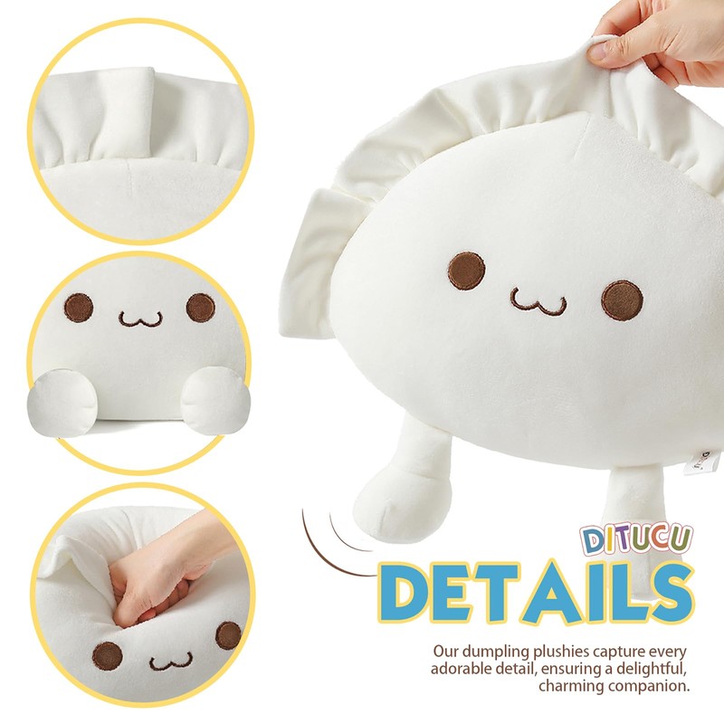 Ditucu Cute Dumpling Plush Pillow Funny Food Soup Stuffed Animal