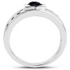 0.56 Carat Genuine Black Diamond .925 Sterling Silver Ring