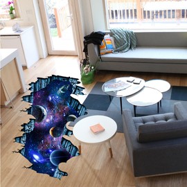 Quanhaigou Galaxy Wall Sticker,Space Wall Decal,Planet Wallpaper Decoration Decor