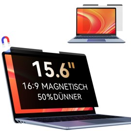 Magnetic Laptop Privacy Screen for 15.6 Inch Laptop 16:9 Privacy Screen Filter Removable Anti Blue Light Anti-Glare Privacy Protection Privacy Screen Protector