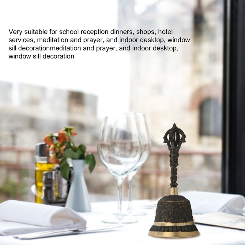 Rattle Retro Relief Hand Cranked Old Buddhist Meditation Bells Rattles