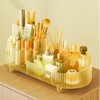 Rotating Makeup Organizer for Vanity with Brush Holder, Cosmetic Makeup