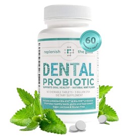 Replenish the Good Probiotic Dental 60 tabletas - Fortalecedor - Probiótico - Aliento Fresco - Familiar - Hecho en USA                                