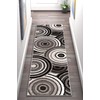 Well Woven Carey Abstract Grey & Black Modern Geometric Circles