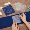 FREEBLOSS 4 Set Sashiko Coaster Kit DIY Coaster Kit for