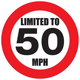 50 mph Speed Restriction Vinyl Sticker Lorry Van Car