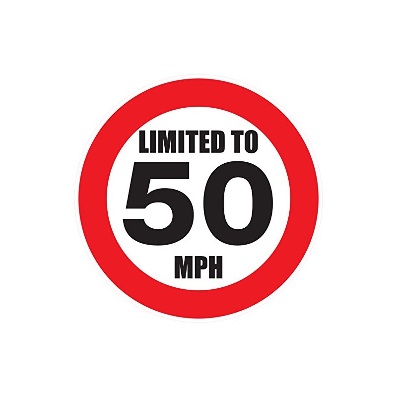 50 mph Speed Restriction Vinyl Sticker Lorry Van Car