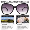 JM Klassisch Bifokal Lesebrille Platz Stylish Gradient Sonnenbrillen Leser für