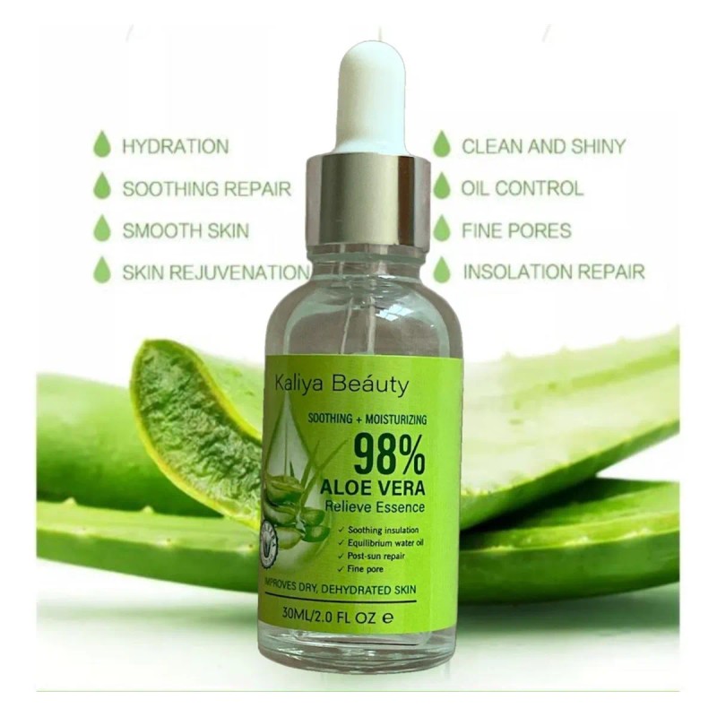 Suero Facial 98% Aloe Vera De Kaliya Beauty Mixta Día/noche