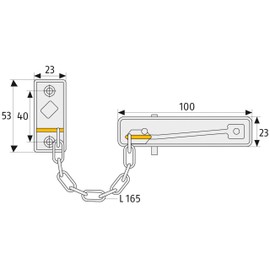 ABUS 13867 Door Chain Type SK69 Brass