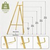 Gold Poster Easel Stand for Wedding Sign, Large Heavy Duty