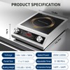 DRINTON Induction Cooker, 2200W Commercial Induction Cooktop, Large Countertop Burner