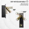 YFMYY Set of 2 Led Headboard Wall Light, 350°Rotation Portable