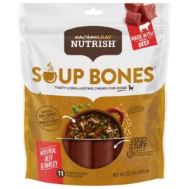 Rachael Ray Nutrish Soup Bones Real Beef & Barley Chewy Dog Treats - 23.1oz/11ct