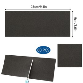 Wet and Dry Sandpaper 80-3000 Grit 60 Sheets | for Automotive Sanding, Wood & Glass Polishing | 9x3.6 Inch Non-Clogging