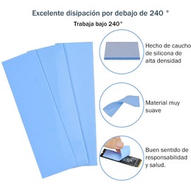 A ADWITS Almohadillas Térmicas [9-Pack] Disipador Térmico de Silicona con 6,0 W/MK Conductividad Térmica, Segura y Fácil de Aplicarla a CPU SSD CPU GPU LED IC Chipset - Azul