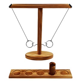 Joycabin Hooks Ring Toss Game for Children Adults, Ring Toss Hook and Ring Indoor, Toss Hook and Ring Game, Hook Ring Toss Game, Interactive Hook Ring Throwing Game for Home Party