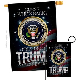 President Trump Best Ever Garden House Flags Set Patriotic Democrat Republican Tea Party United State American Election Small Decorative Gift Yard Banner Made In USA 28 X 40