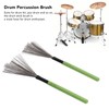 Drum Brush Steel Wire Maple Wooden Handle Percussion Tool Instrument